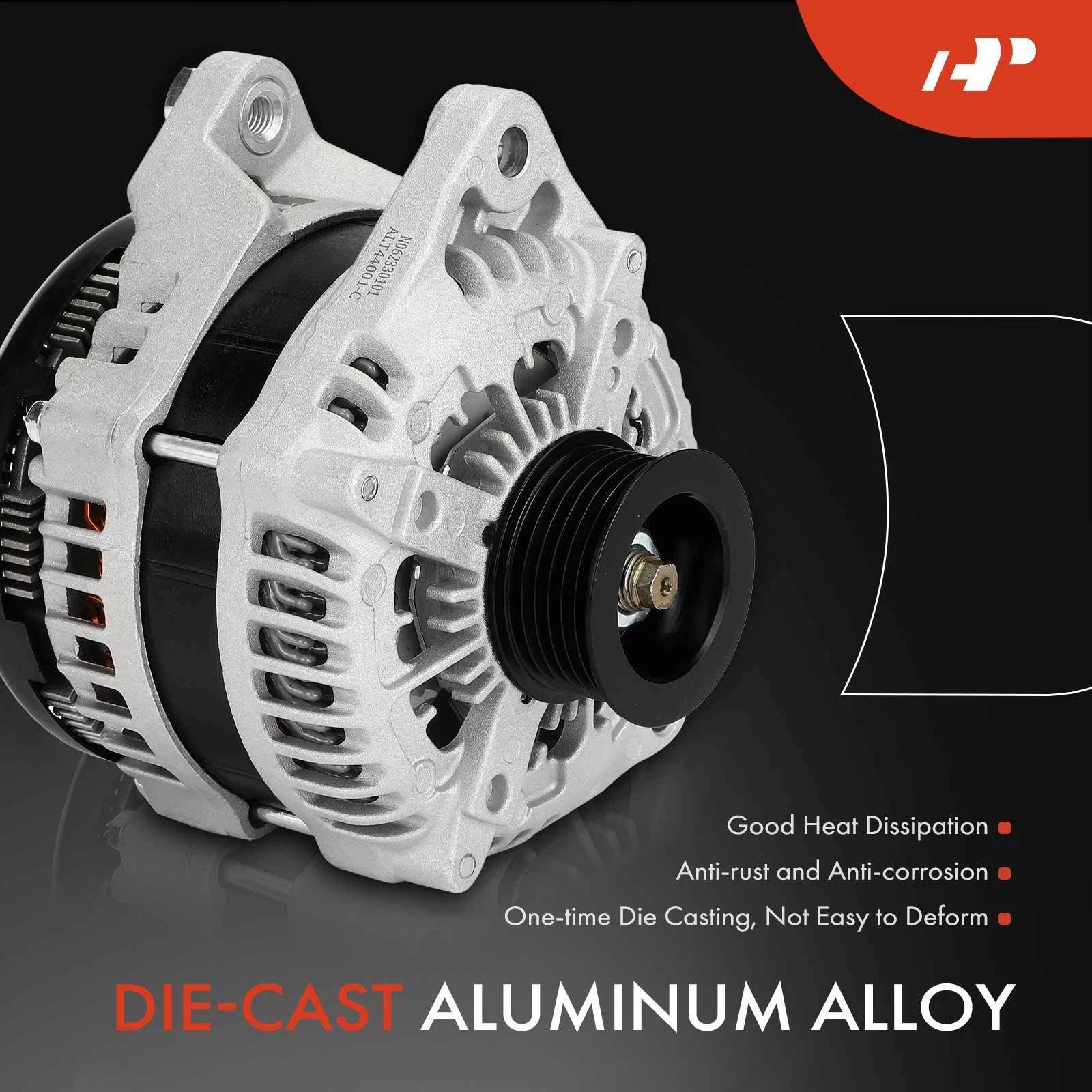 Alternator for Ford F-150 (2015–2020) 5.0L 200A 6-Groove Pulley