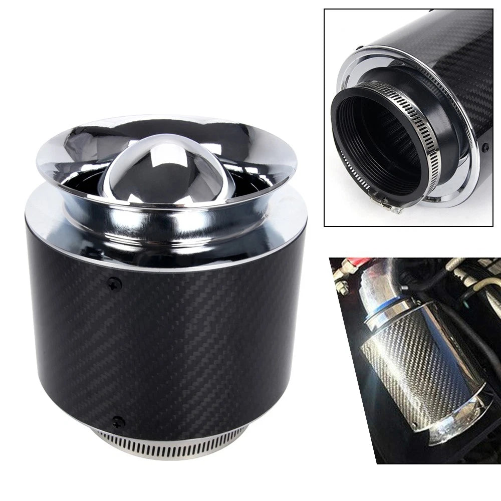 3" Inlet Carbon Fiber Hi-Flow Air Filter for Universal Applications