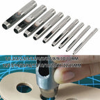 Precision Hollow Hole Punch Tool Set for Leather Vinyl Paper 1mm 25mm