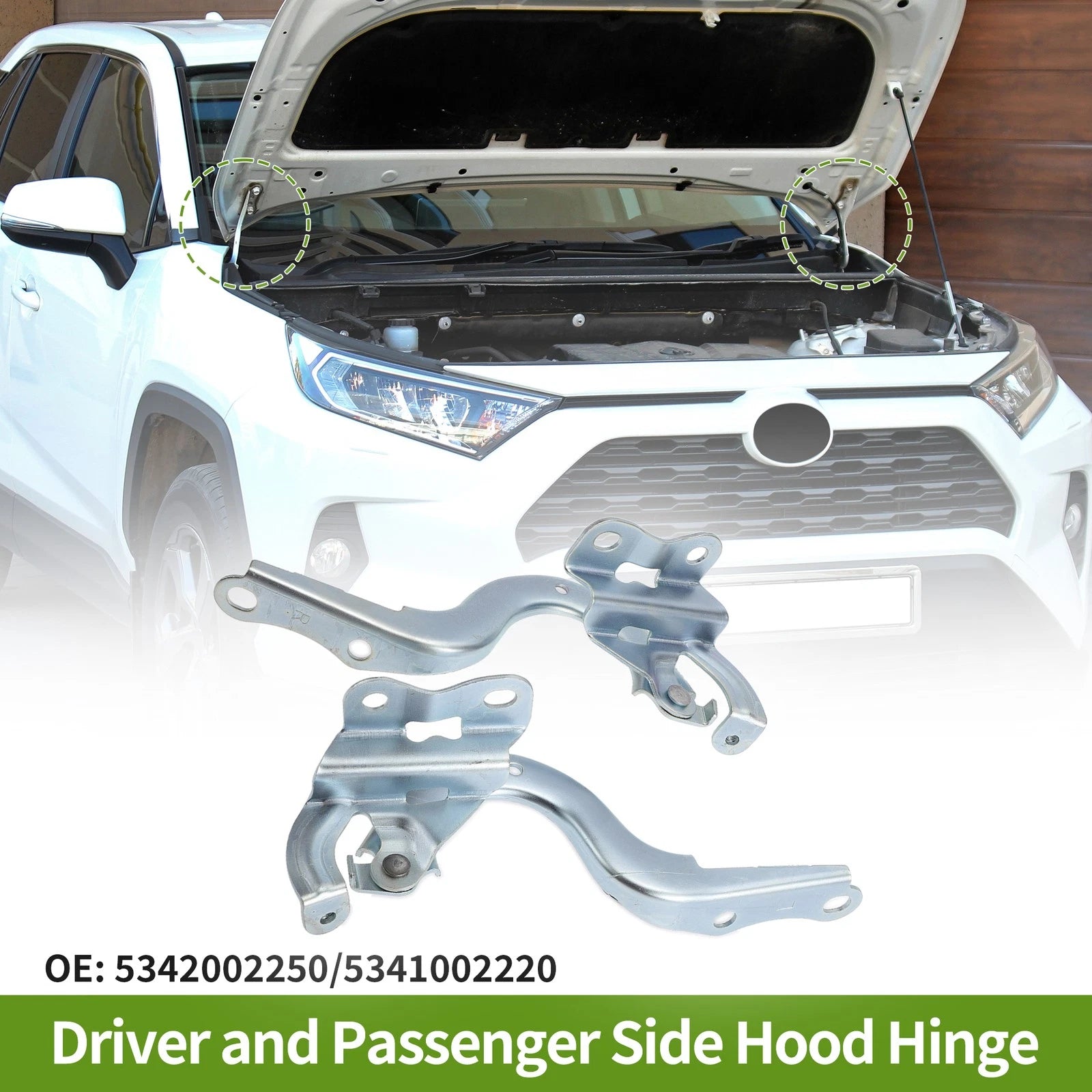 Hood Hinges for Toyota Corolla (2014–2017) No. 5342002250, 1 Pair