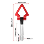 Tow Hook Screw On Triangle Ring for Mitsubishi Lancer EVO X (2008–2015) Red