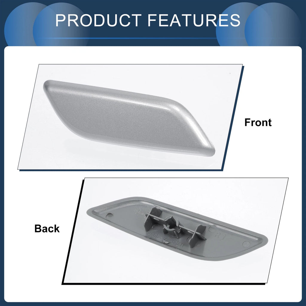 Front Right Washer Nozzle Cover Cap for Honda Accord VIII (2011–2013) Silver Tone