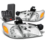 Chrome/Amber Side Turn Signal Headlights for Chevy Venture (1997–2005)
