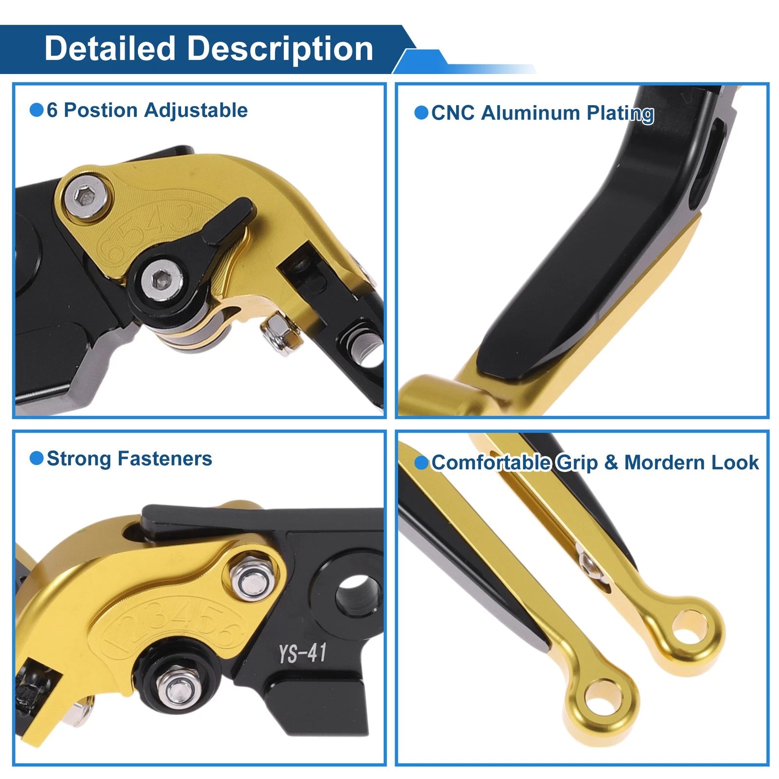 Adjustable Brake Clutch Levers for Suzuki GSXR150 (2017–2020) 1 Pair