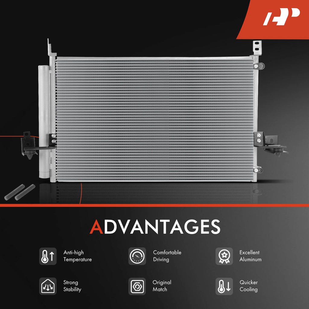 A/C Condenser w/ Receiver Drier & Bracket for Toyota Sequoia Tundra (2008–2021)