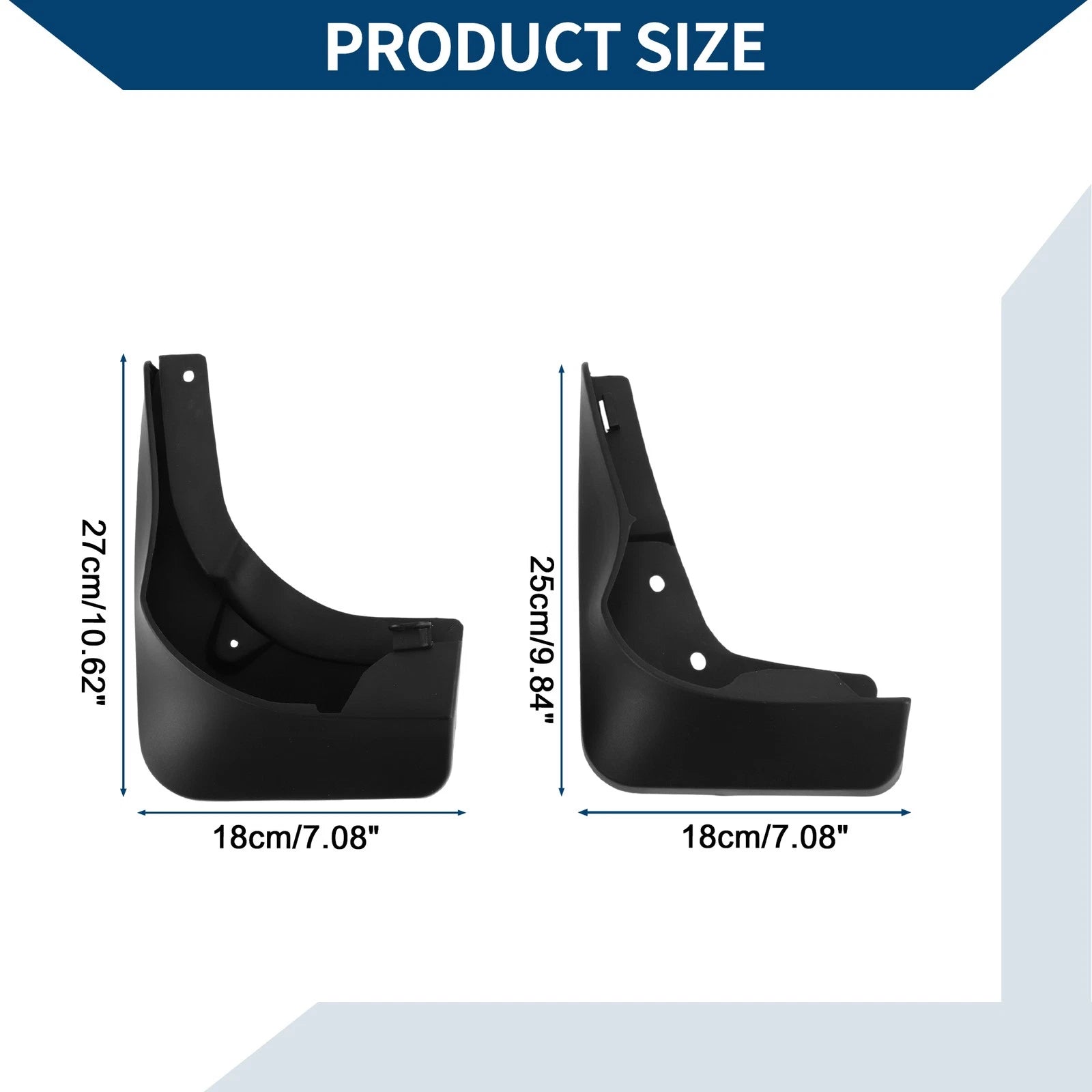 Set of 2 Mud Flaps Splash Guards for Mercedes-Benz CLA (2013–2019)