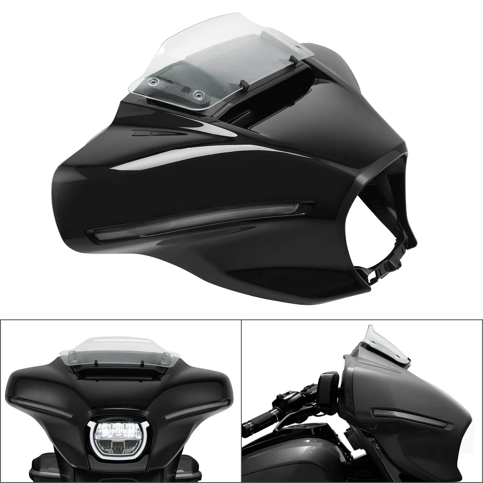 Outer Fairing Windshield Air Vent Duct Light Riser for Harley Street Glide (2023–2025)
