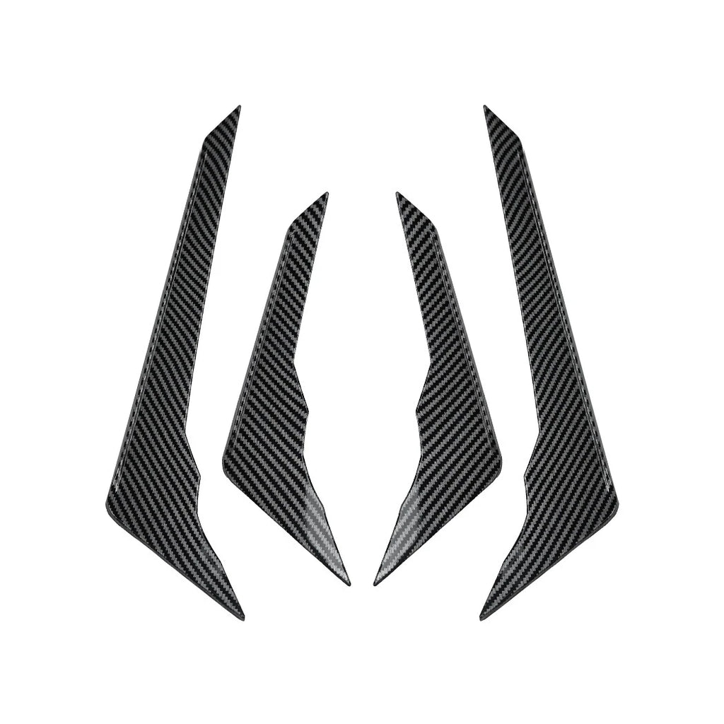4X Front Bumper Side Air Vent Fins Trim for Audi Q5 FY S-Line (2020–2024) Carbon Look