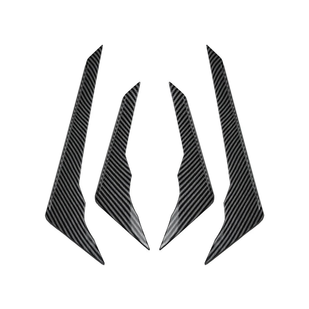 4X Front Bumper Side Air Vent Fins Trim for Audi Q5 FY S-Line (2020–2024) Carbon Look