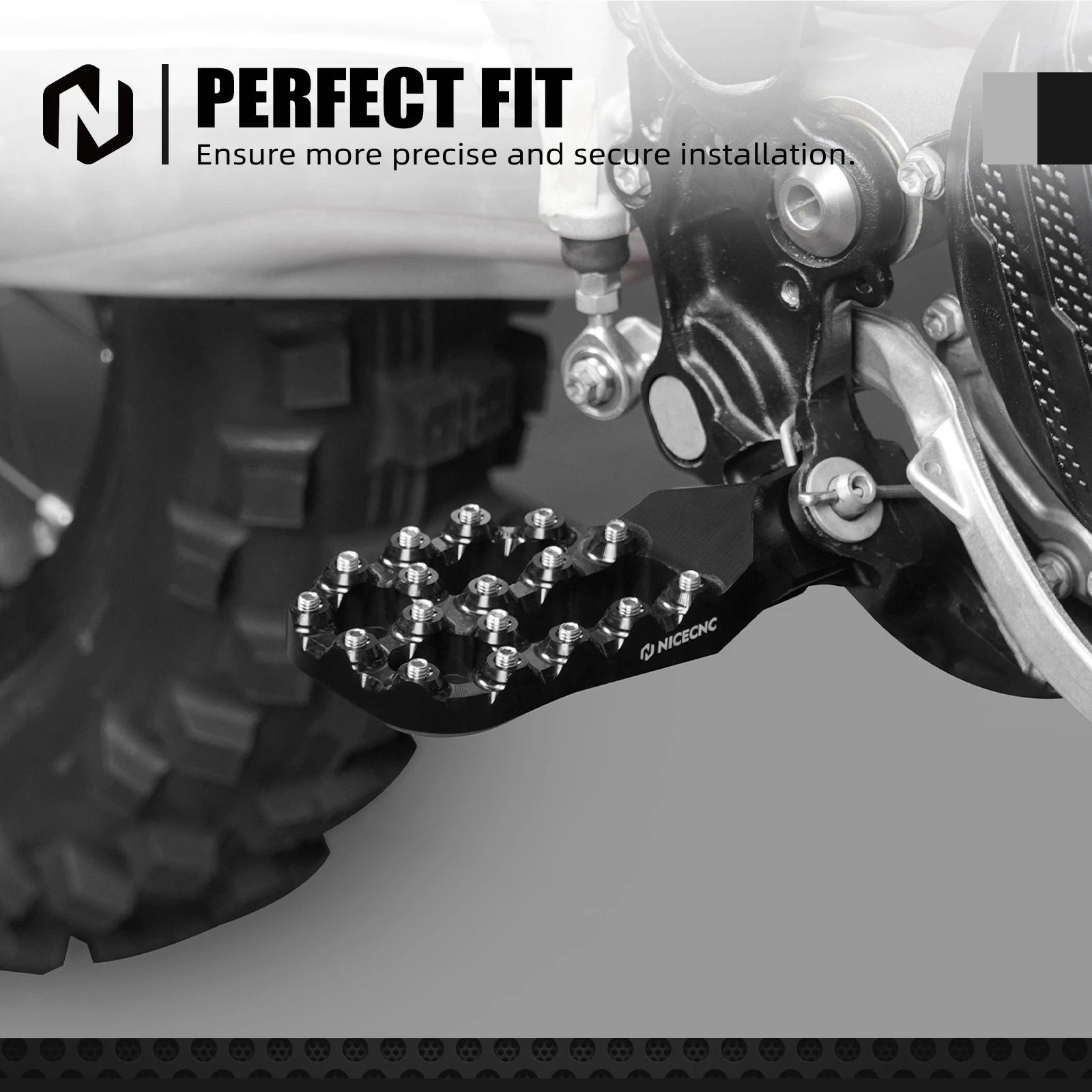 NICECNC Offset Foot Pegs for Husqvarna TX FX TC FC 125-501 (2017–2022)