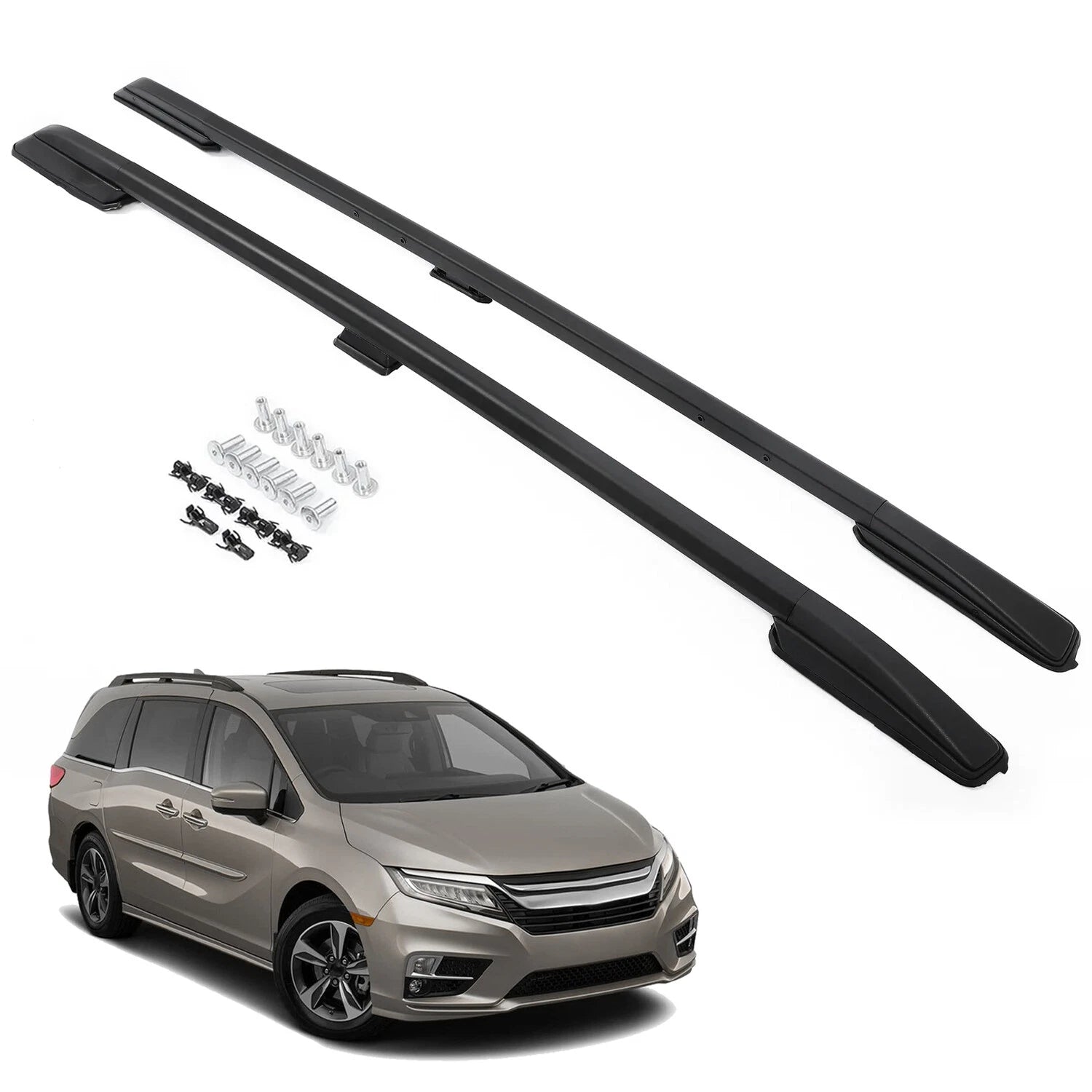 Roof Rack Side Rails for Honda Odyssey (2018–2025) Black Aluminum Powder Coated