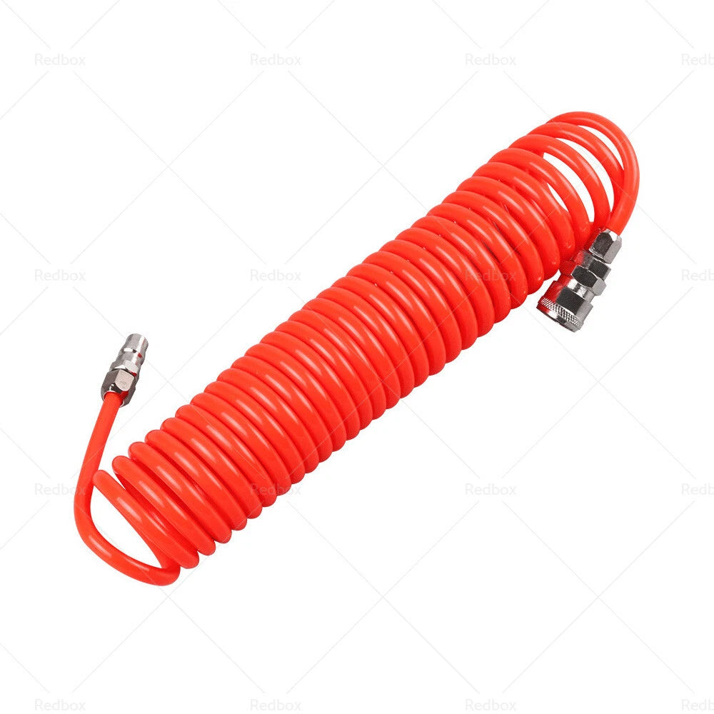 6m Coil Air Compressor Hose 5x8mm PU with Nitto Fittings for