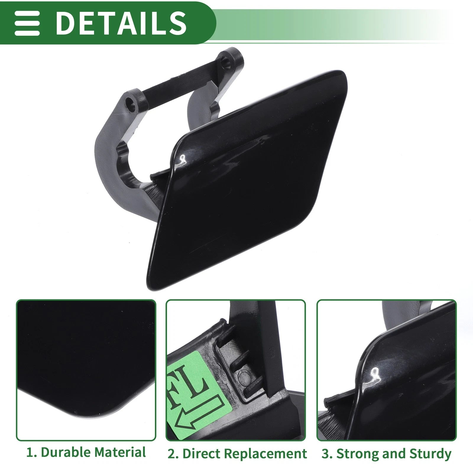 Bumper Headlight Washer Nozzle Cover Cap for Mercedes-Benz C350 (2008–2015)