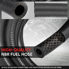 5AN Fuel Line Hose 10ft Nitrile Rubber 5/16" for Oil Gas Pipe