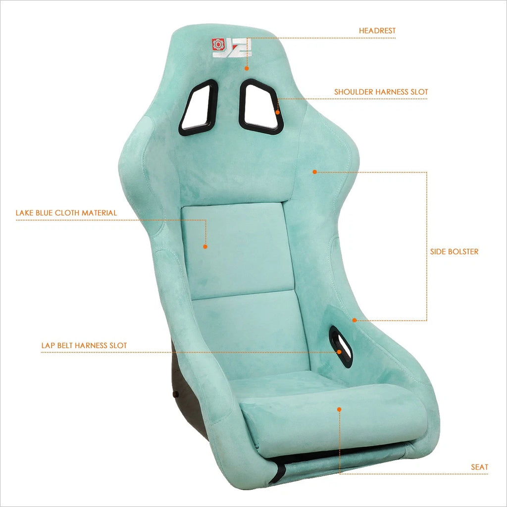 Pair of J2 Medium Size Fiberglass Racing Bucket Seats for Universal Fit (No Year)