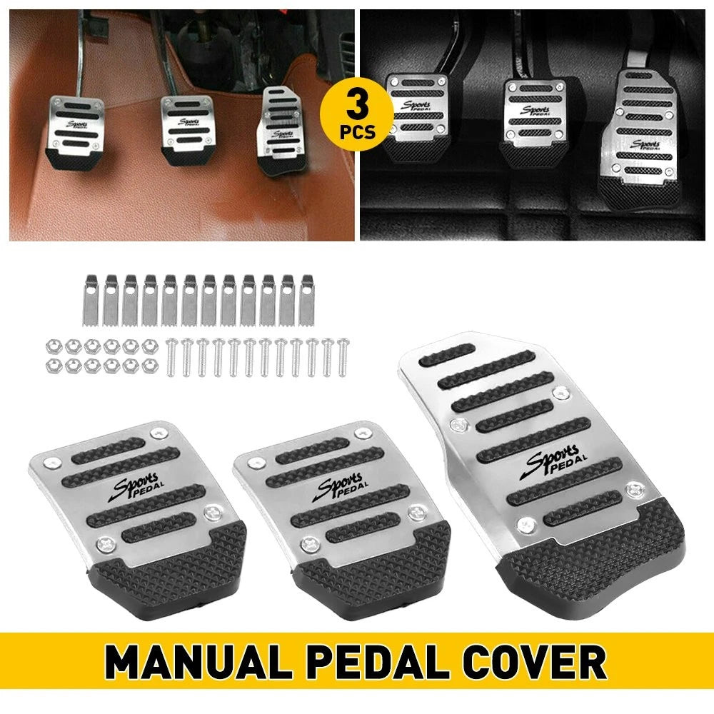 Steel Sport Foot Gas Brake Pedal Pad Cover Universal No Slip