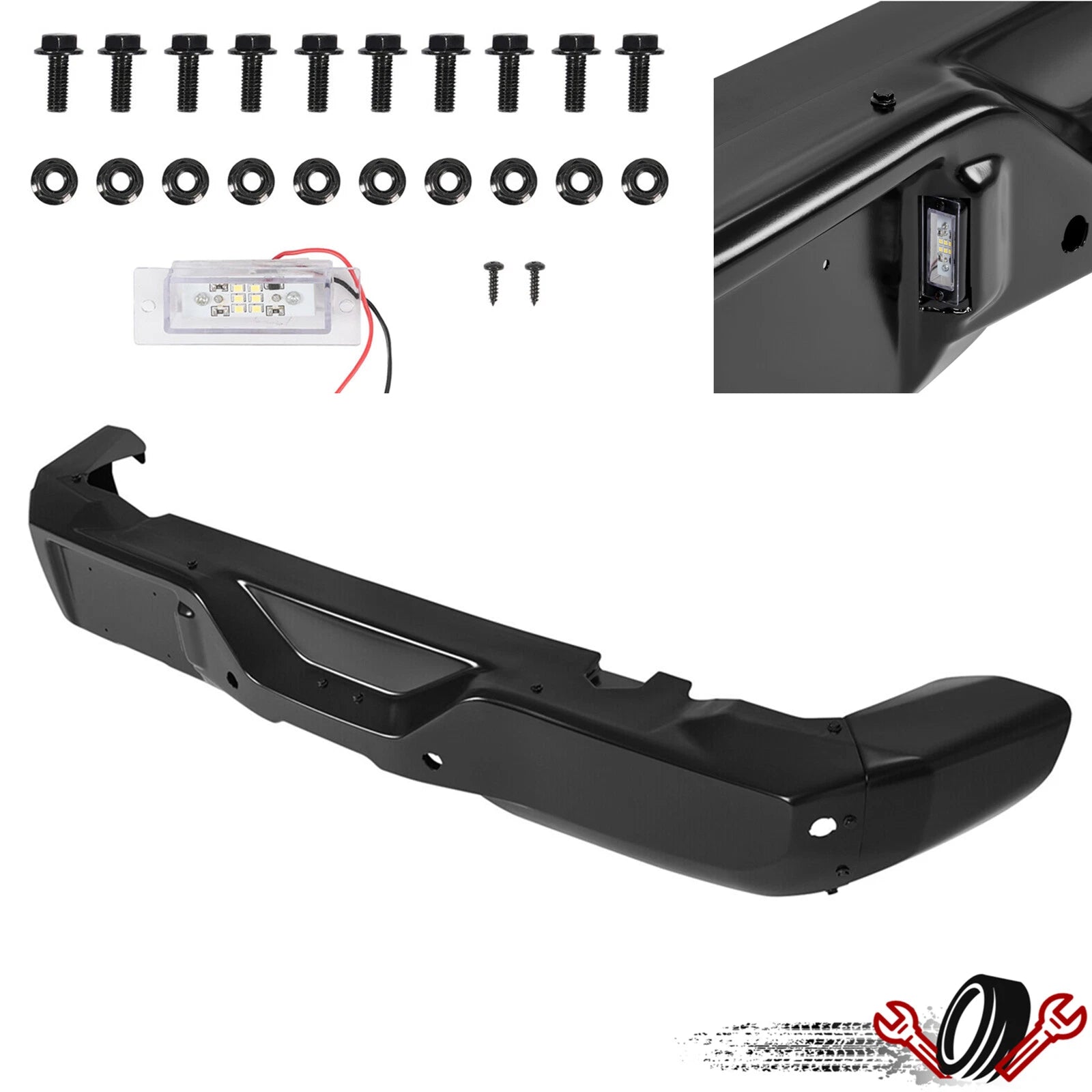Rear Bumper Assembly with Sensor Hole for Ford Bronco (2021–2024)