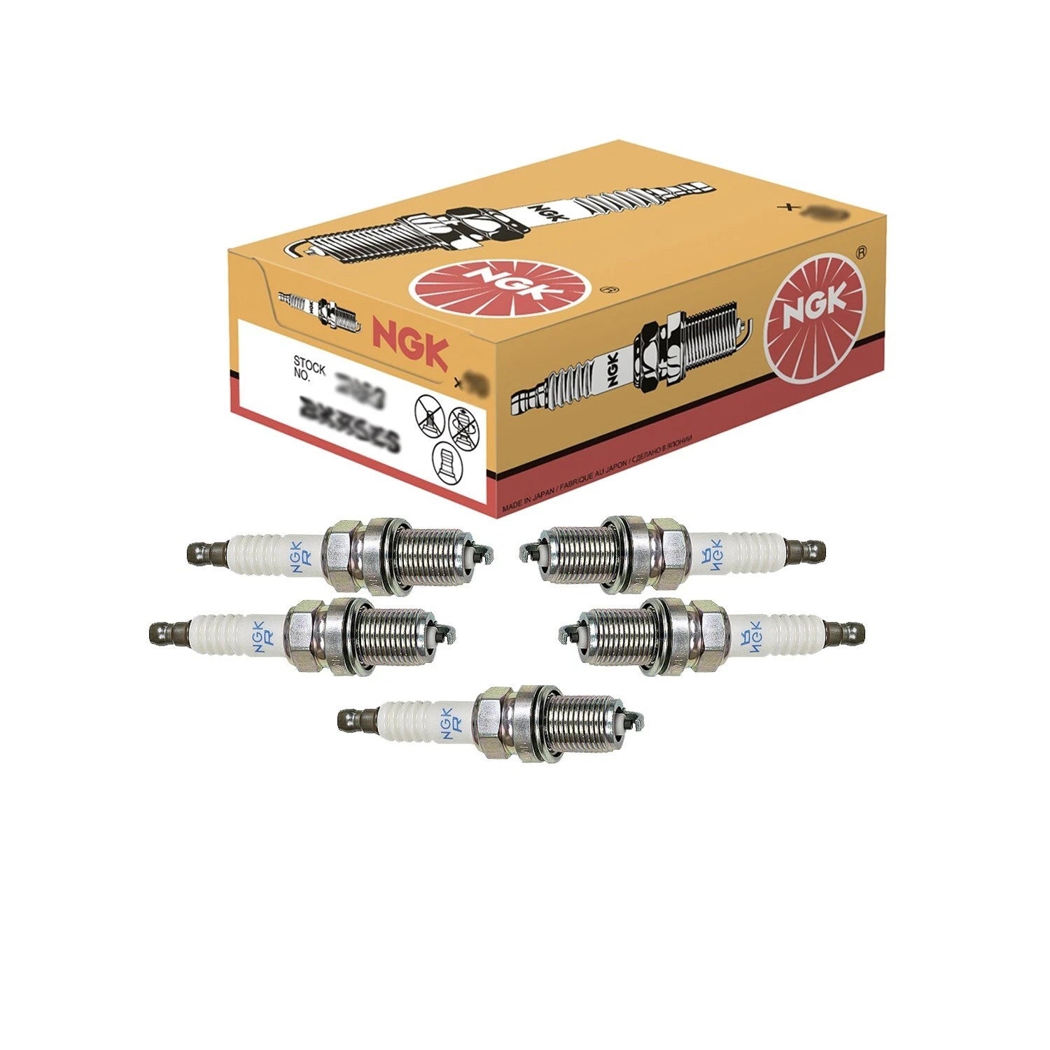 Set of 5 NGK Spark Plugs for Various Makes and Models (Standard Nickel)