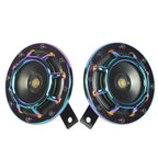 2X Neo Chrome Super Loud Electric Car Horn for Universal Vehicles (12V)