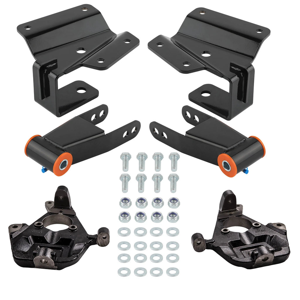 2" Front 3-4" Rear Drop Kit for Chevy Silverado GMC Sierra 1500 (1999–2006)