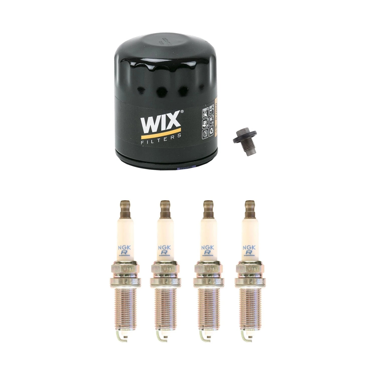 Wix Engine Oil Filter & NGK 4 Spark Plugs for Chrysler 200 Dart (2011–2016)
