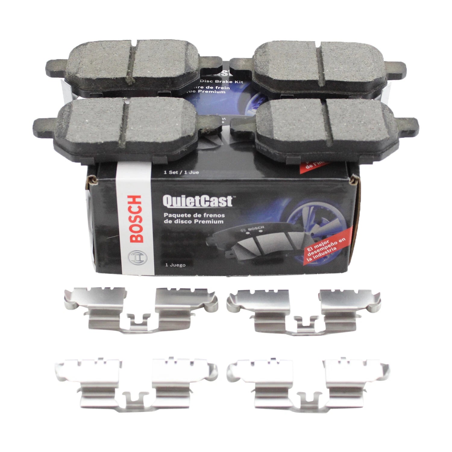 Set of 4 Bosch QuietCast Rear Ceramic Brake Pads for CT200h Vibe tC xB Corolla Prius (2011–2015)