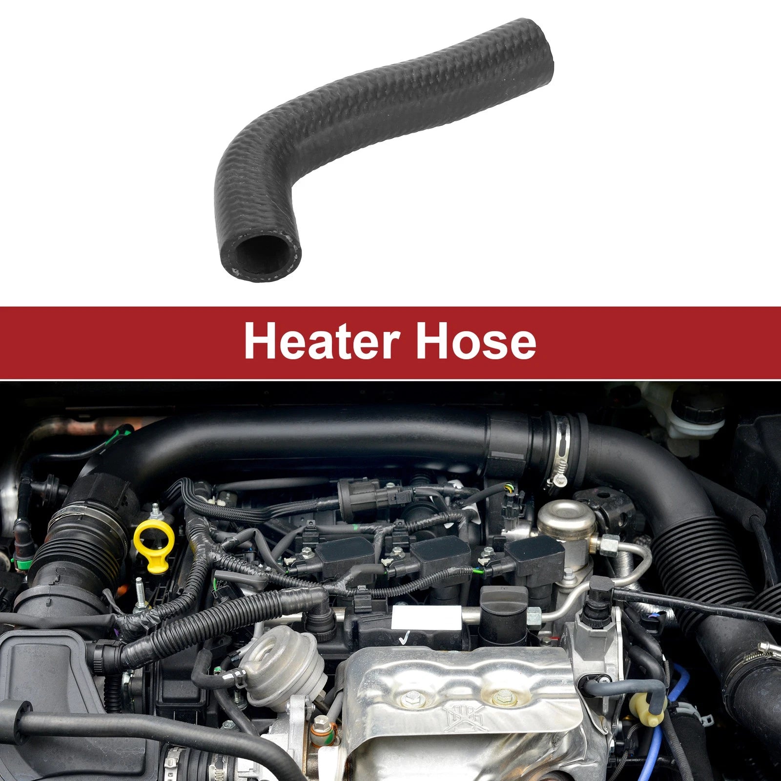 Heater Hose for Toyota Highlander 3.5L (2008–2016) No. 1626131050 Rubber Black