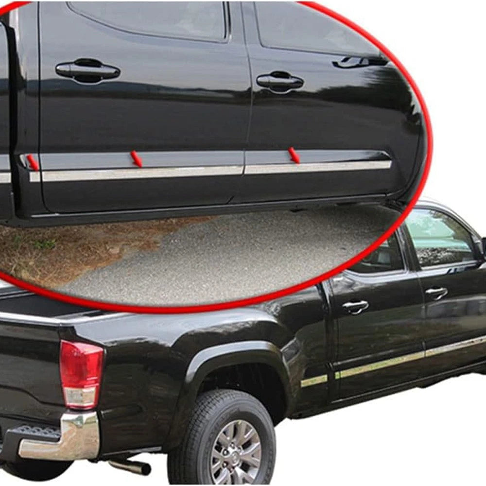 Luxury FX Steel Side Molding Inserts 8pc for Toyota Tacoma Double Cab (2016–2023)