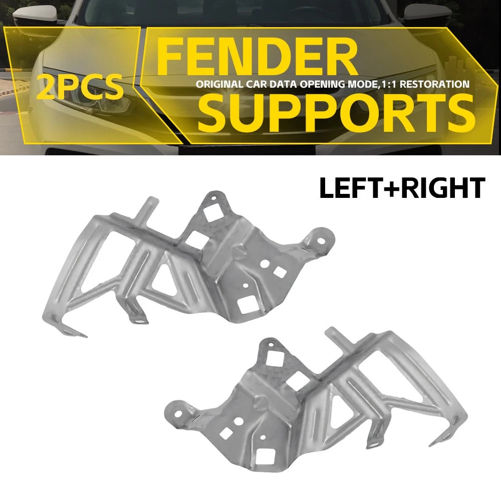 Pair of Front Fender Brackets LH RH for Honda Civic (2016–2021)