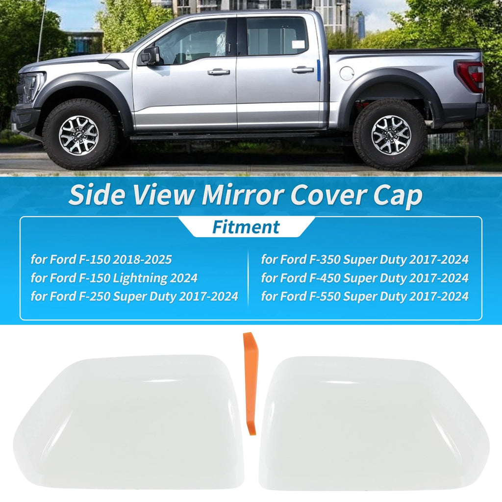 2Pcs Door Mirror Cap Cover for Ford F250 F350 Super Duty (2017–2024)
