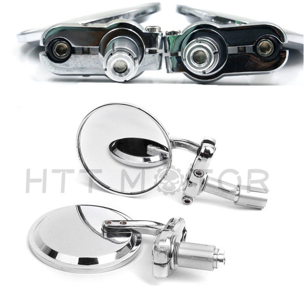 1" Bar End Mirrors for Aprilia Vespa Kymco Piaggio Agusta KTM BMW (Chrome)