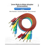 2X Gold Plated 2mm Banana Connector Test Cable 10A 600V for Electrical Work