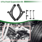 6 Pc Front Lower Control Arms for Jeep Compass (2007–2014) No.K620065/K620066/ES800408