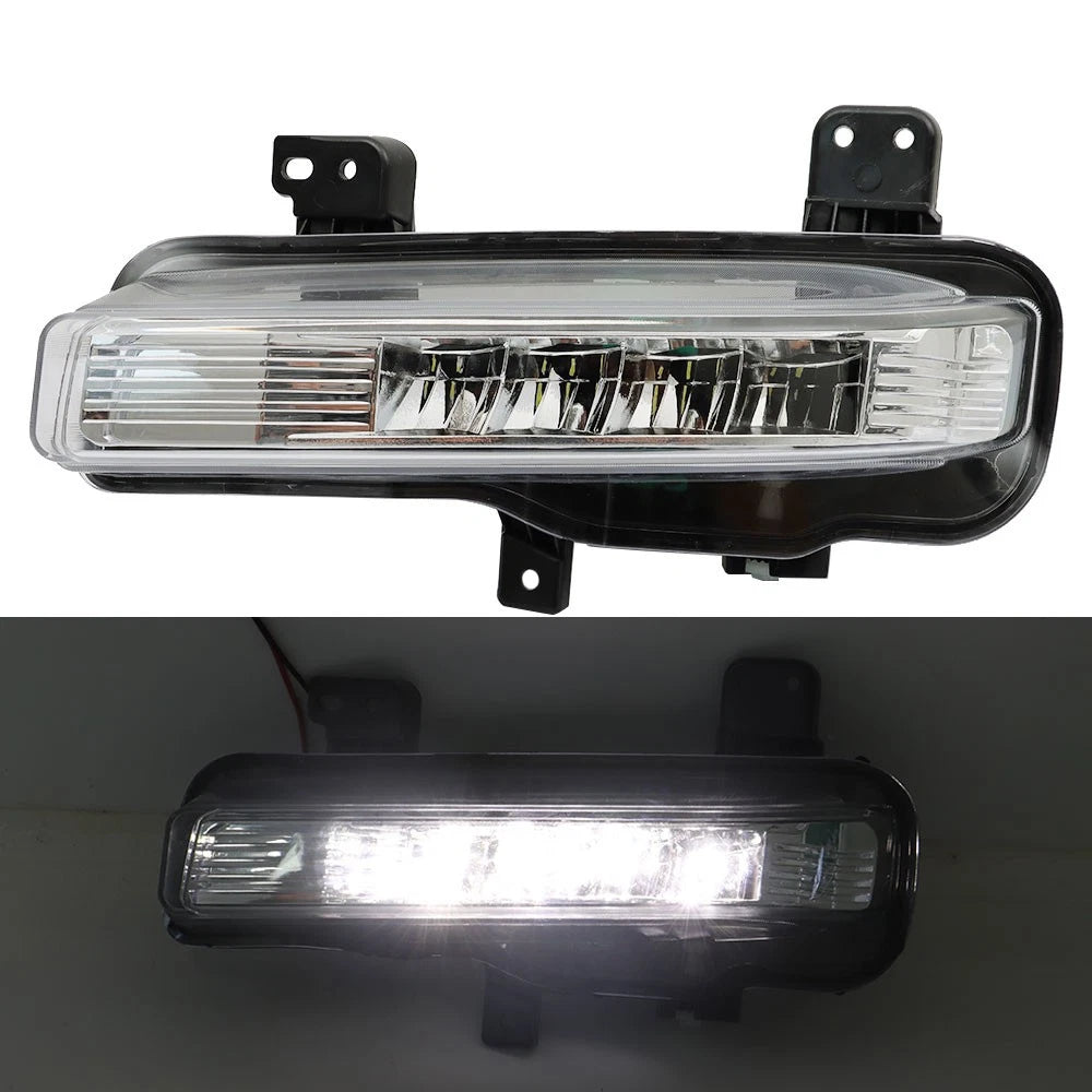 LED DRL Fog Light Cover for Ford Explorer (2020â2021) Black Trim Driver Side
