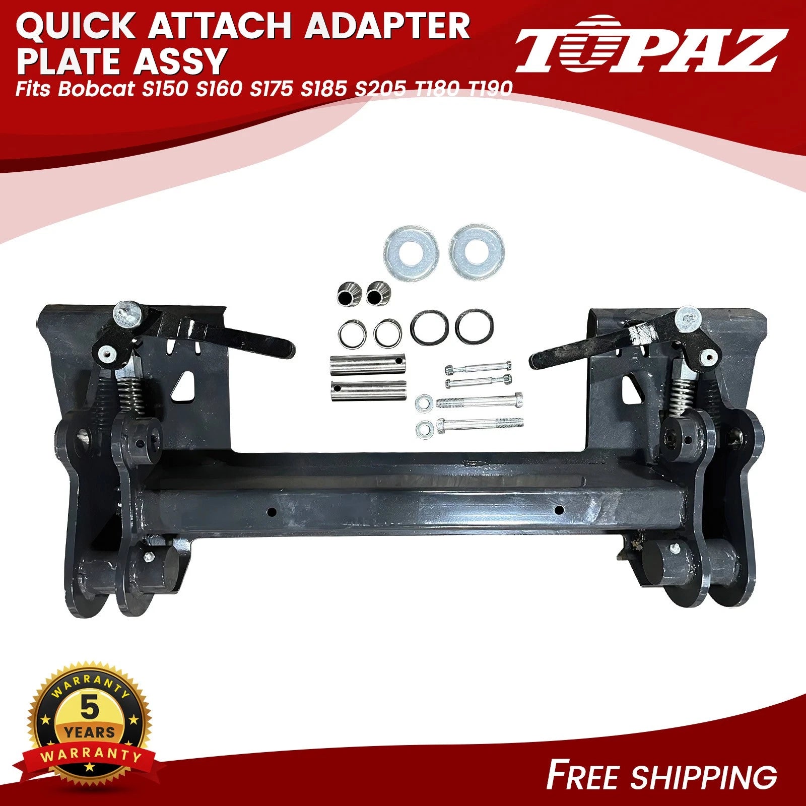 Quick Attach Adapter Plate for Bobcat S150 S160 S175 S185 S205 T180 T190