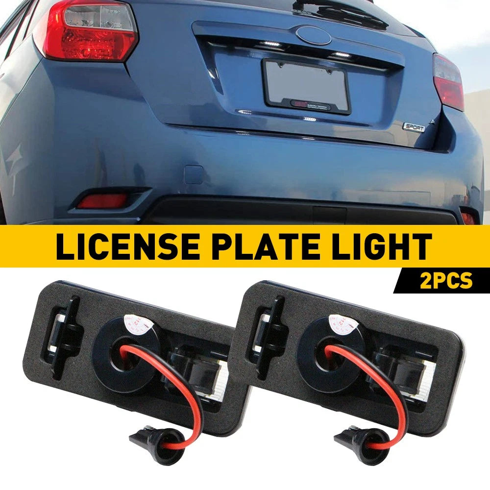 2Pcs LED License Plate Light for Subaru Forester Impreza WRX STI BRZ (2013–2021)