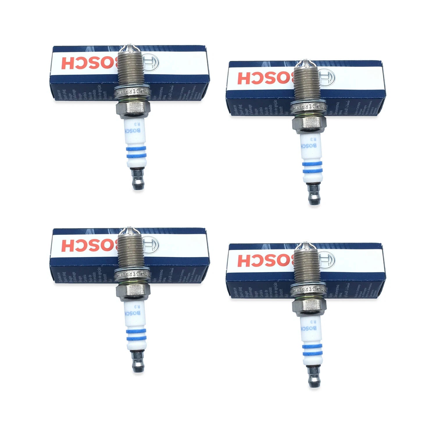 Set of 4 Spark Plugs Platinum+4 4-Prong 4417 FGR7DQP for