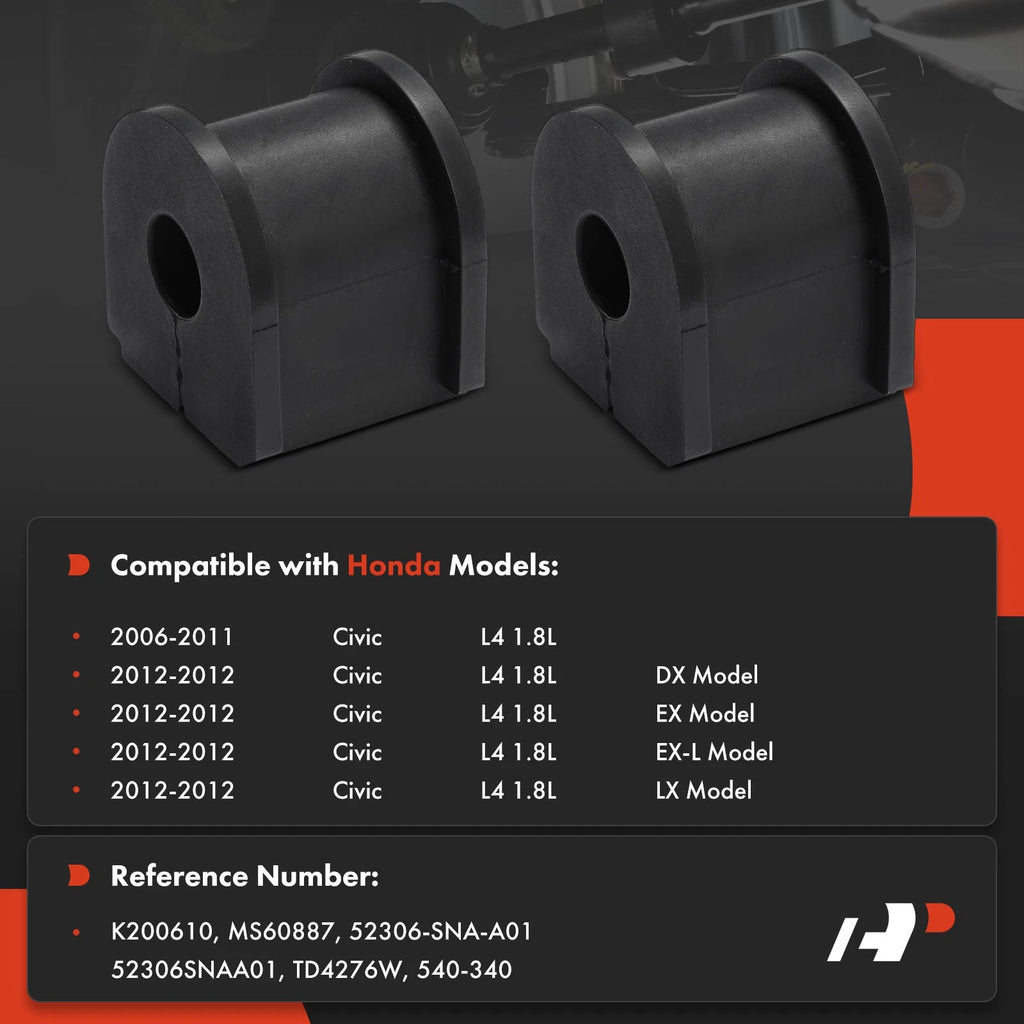 2X Rear Sway Bar Bushing Kit for Honda Civic (2006-2012)