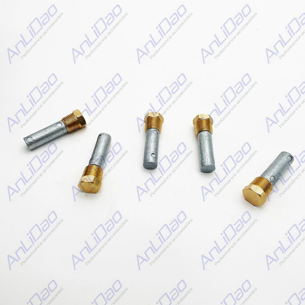 5 Pcs Zinc Pencil Anode for Cooling System (3/8 NPT x 1/2")