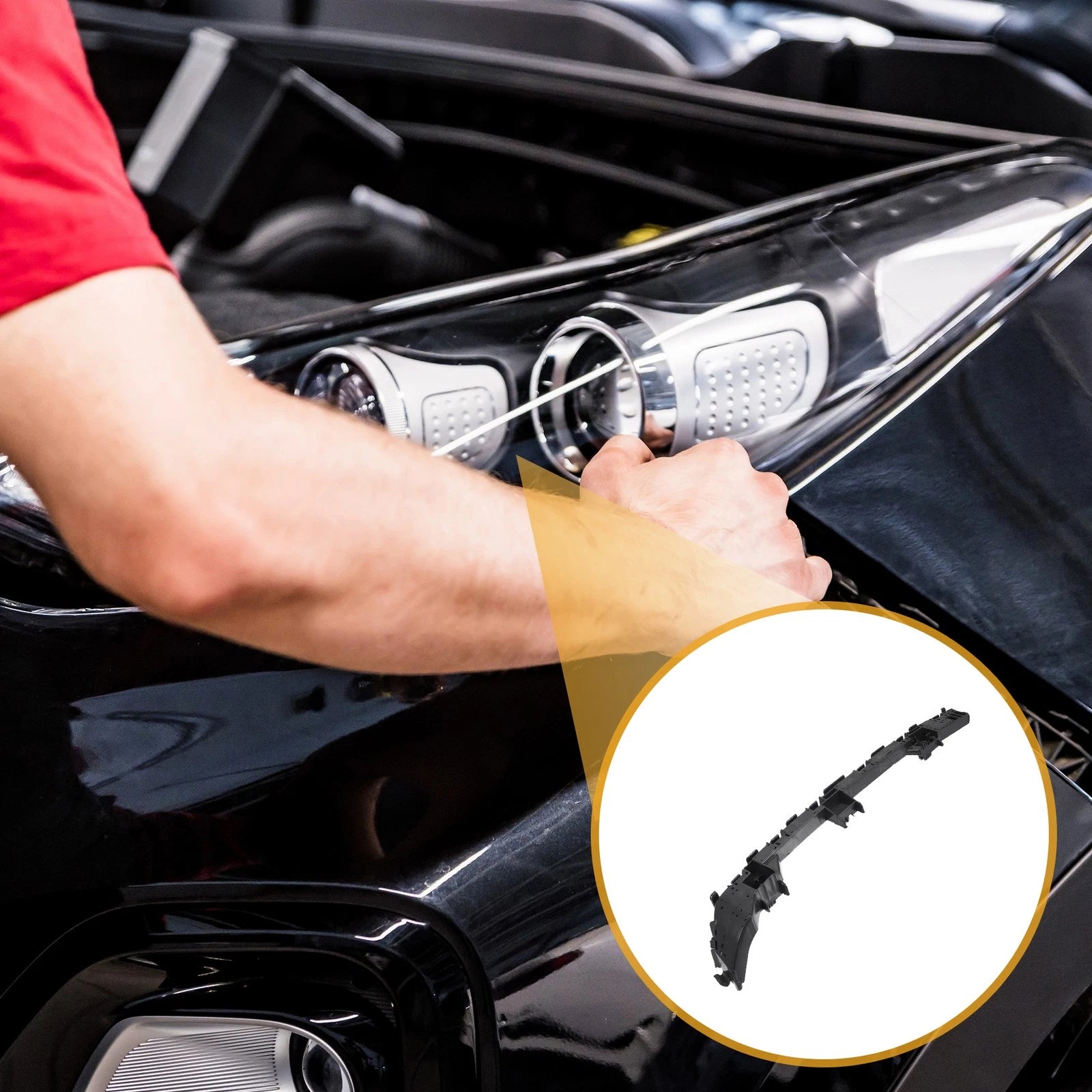 RH Side Rear Bumper Support Bracket for Honda Fit (2015–2017) 1 Pc Black ABS