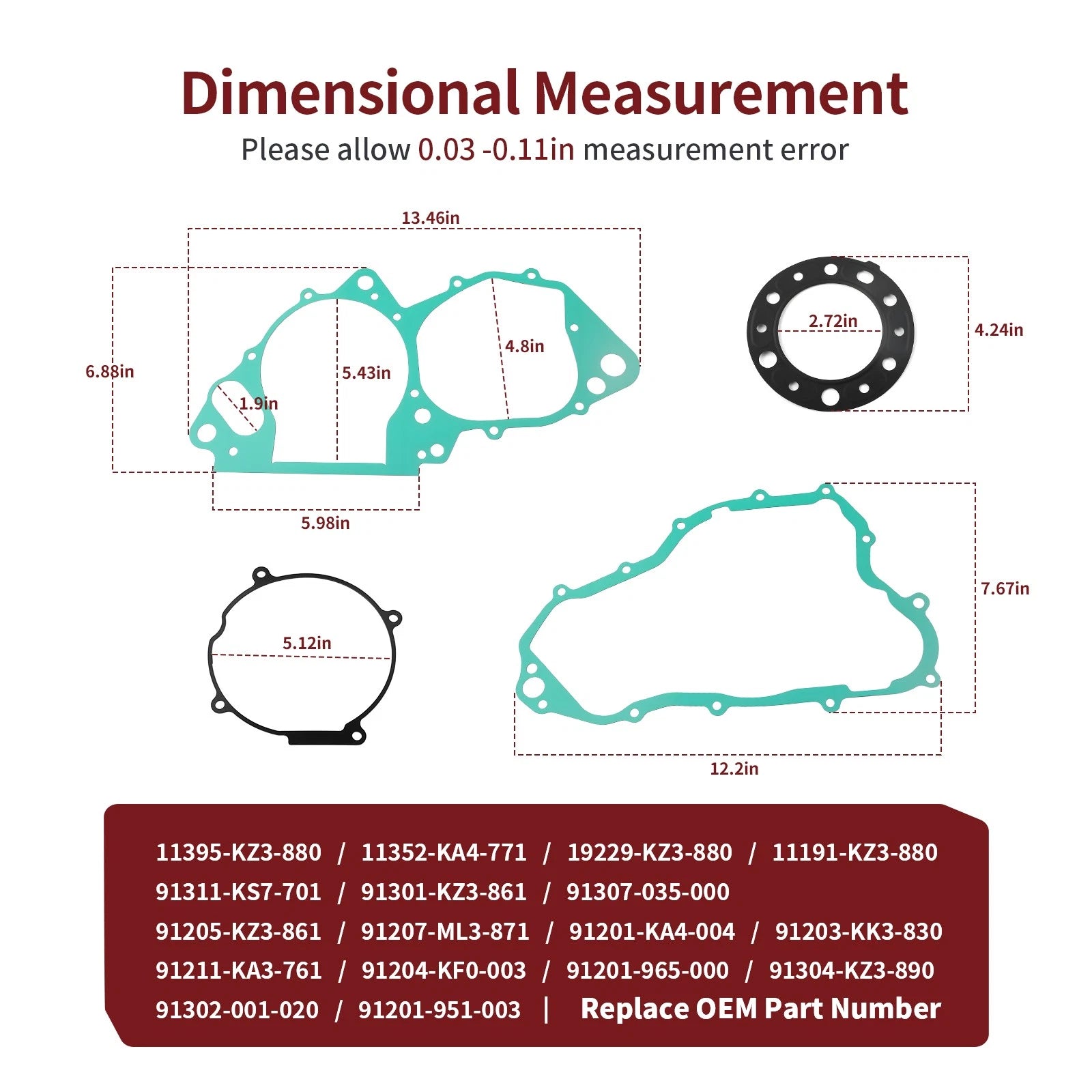 Complete Engine Gasket & Oil Seal Kit for Honda CR250R (1992–2001)