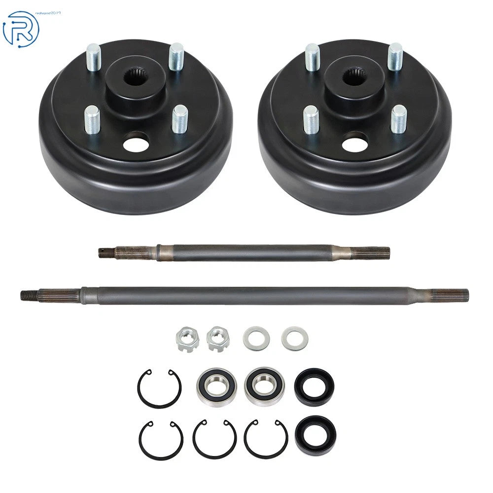 Rear Axle and Brake Hub Drum Assembly Kit for EZGO (1982-Present)