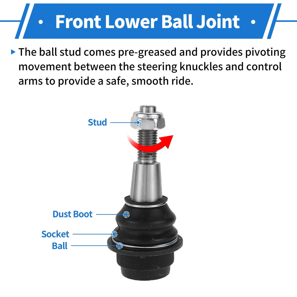 2X Front Lower Ball Joints for Cadillac Escalade (2015–2016) K500408/XMS50580