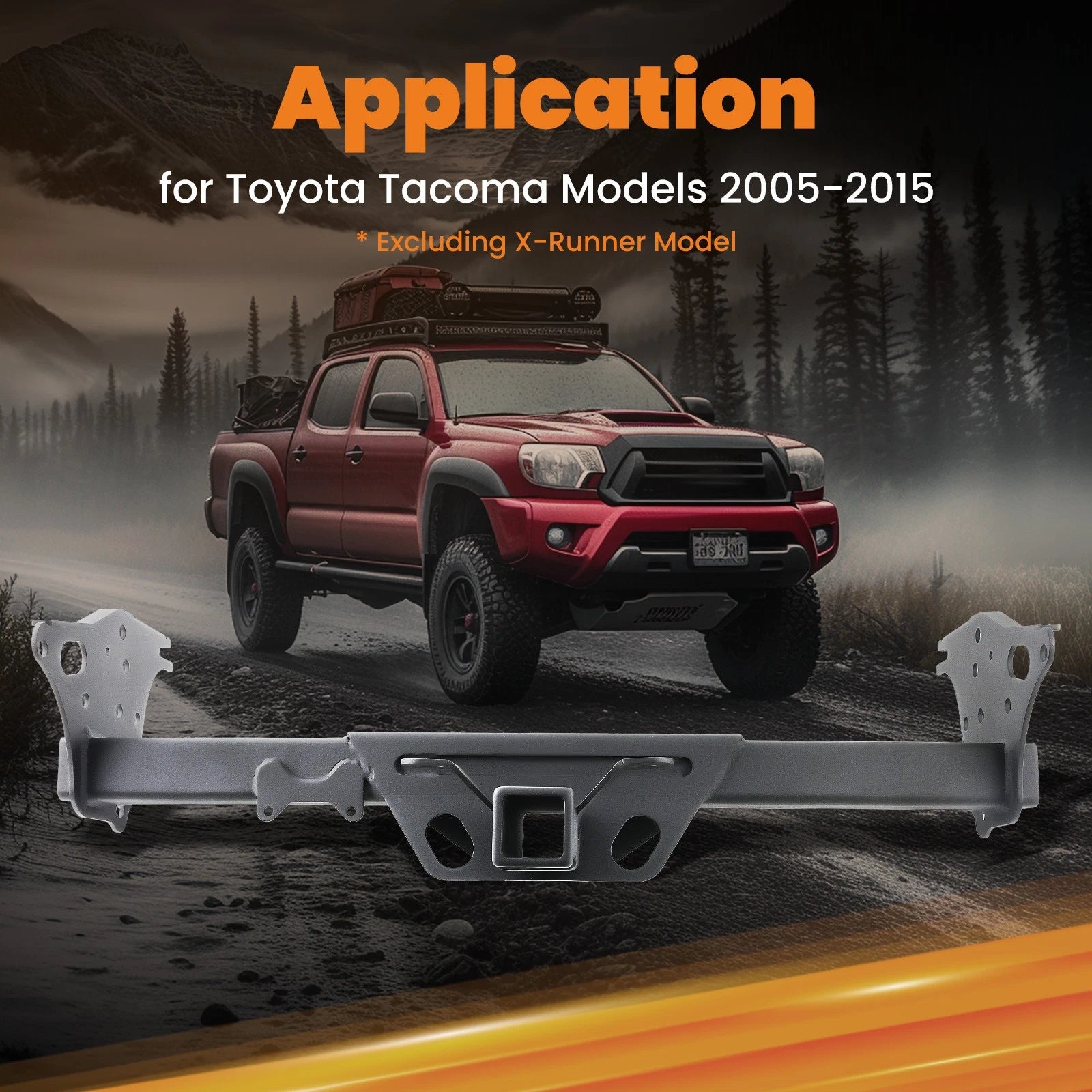 2" Trailer Receiver Hitch Class III for Toyota Tacoma (2005–2015)
