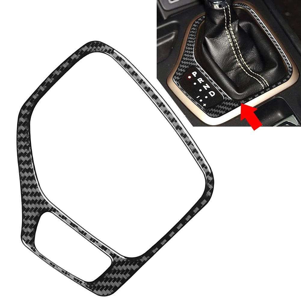 Gear Shift Panel Cover Trim for Jeep Cherokee (2014–2018) Carbon Fiber Black