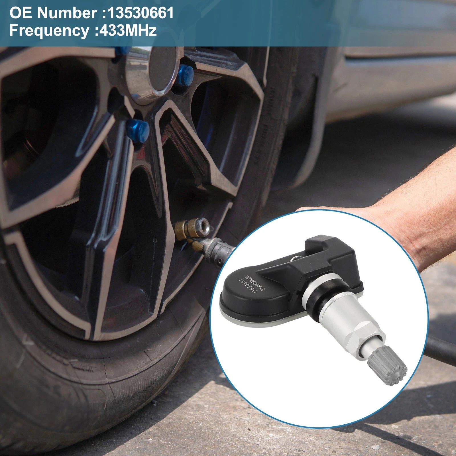 Tire Pressure Sensor for Cadillac CT4 CT5 (2020–2024) 13530661 433MHz