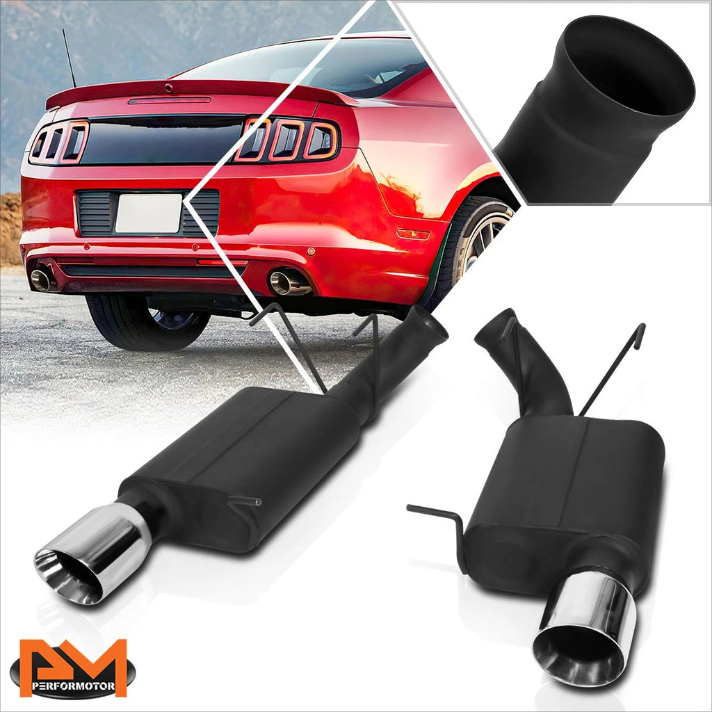 Dual 3.75" Round Tip Mufflers for Ford Mustang 5.0L/5.4L (2011–2012)