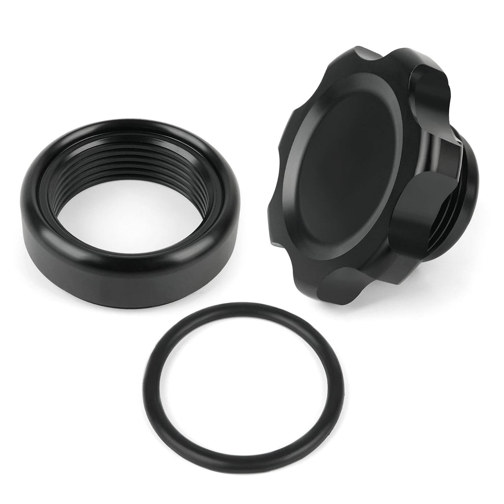 Black Fill Plug Cap & Aluminum Bung Kit for (1-3/8" Opening)