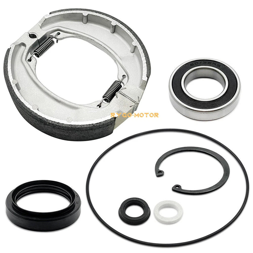 Rear Brake Drum Shoes Bearing Seals Kit for Honda Sportrax 250 TRX250EX (2001–2008)
