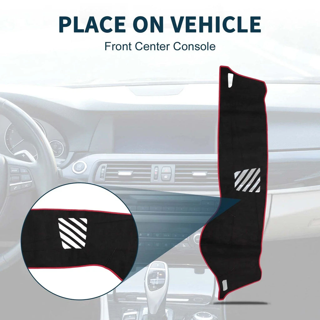 Dashboard Dash Cover Mat for BMW 5 Series F10/F11 (2010 - 2017) Black Red